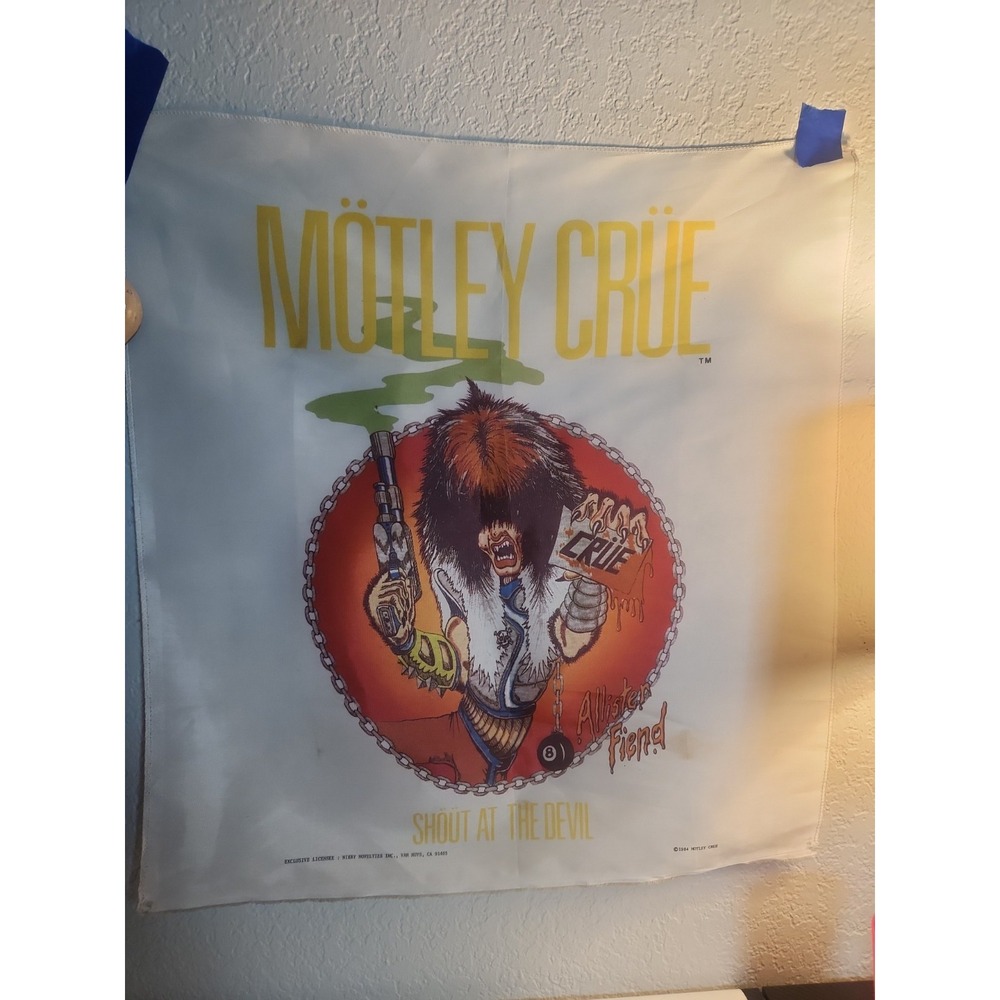 MOTLEY CRUE Shout At The Devil - Allister Fiend Tapestry/Banner 1984 Vintage